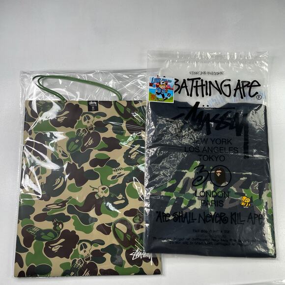 BAPE x Stussy 30th Anniversary 2010 ABC Camo Tee Size M - Picture 1 of 9